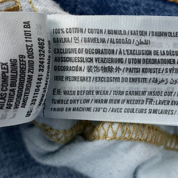 Hollister Jeans Mens 34x31 Blue Pants Classic Taper Denim Button Fly Tag 36x32 - Picture 8 of 13